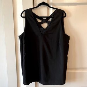 Black sleeveless blouse lane Bryant 18